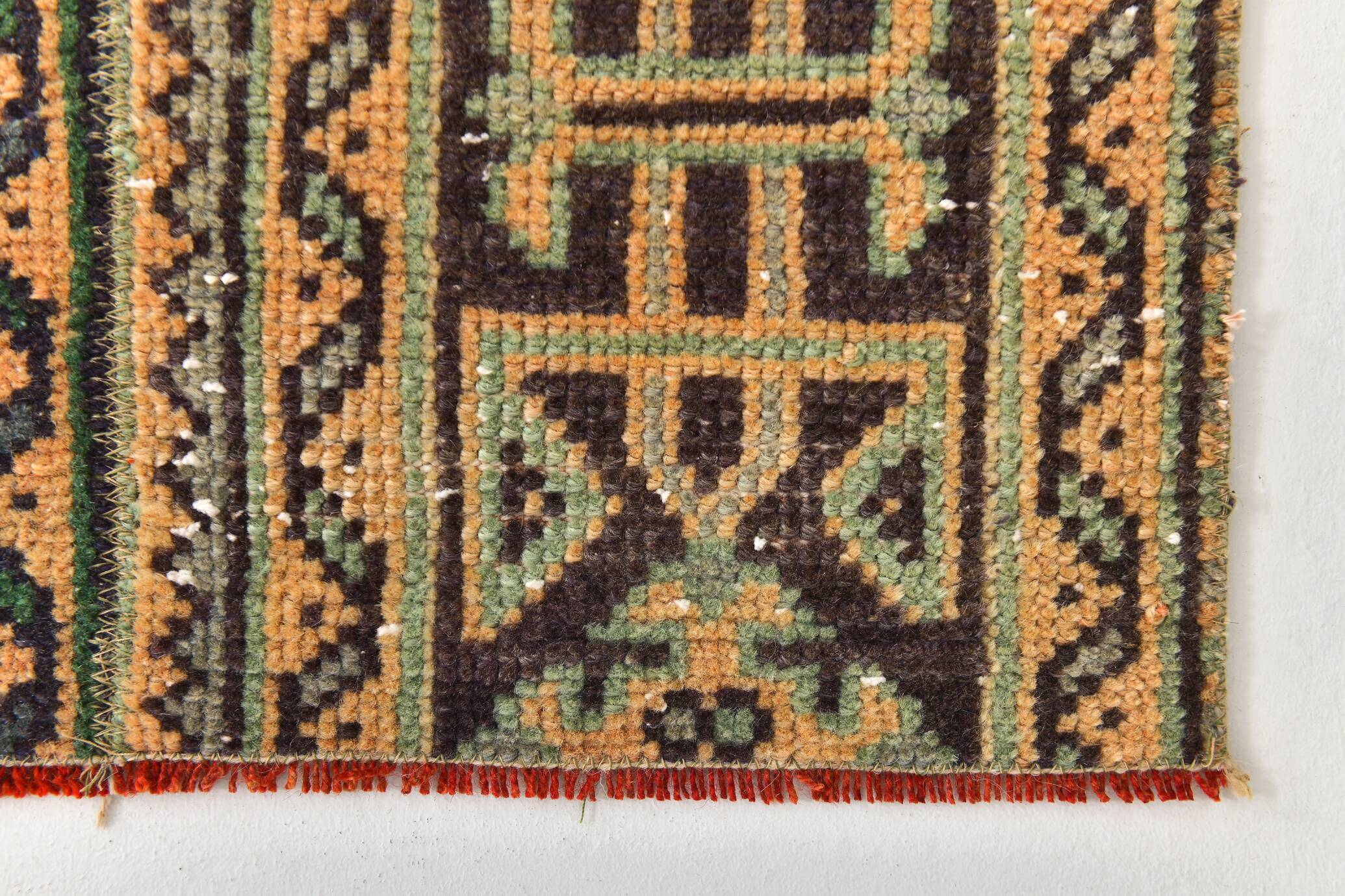 3x10 Rug For Kitchen Navy Blue Turkish Runner Rug, 82x303Cm SKU 24963