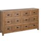 Commode en bois massif 6 tiroirs – campagne chic esprit meuble de métier