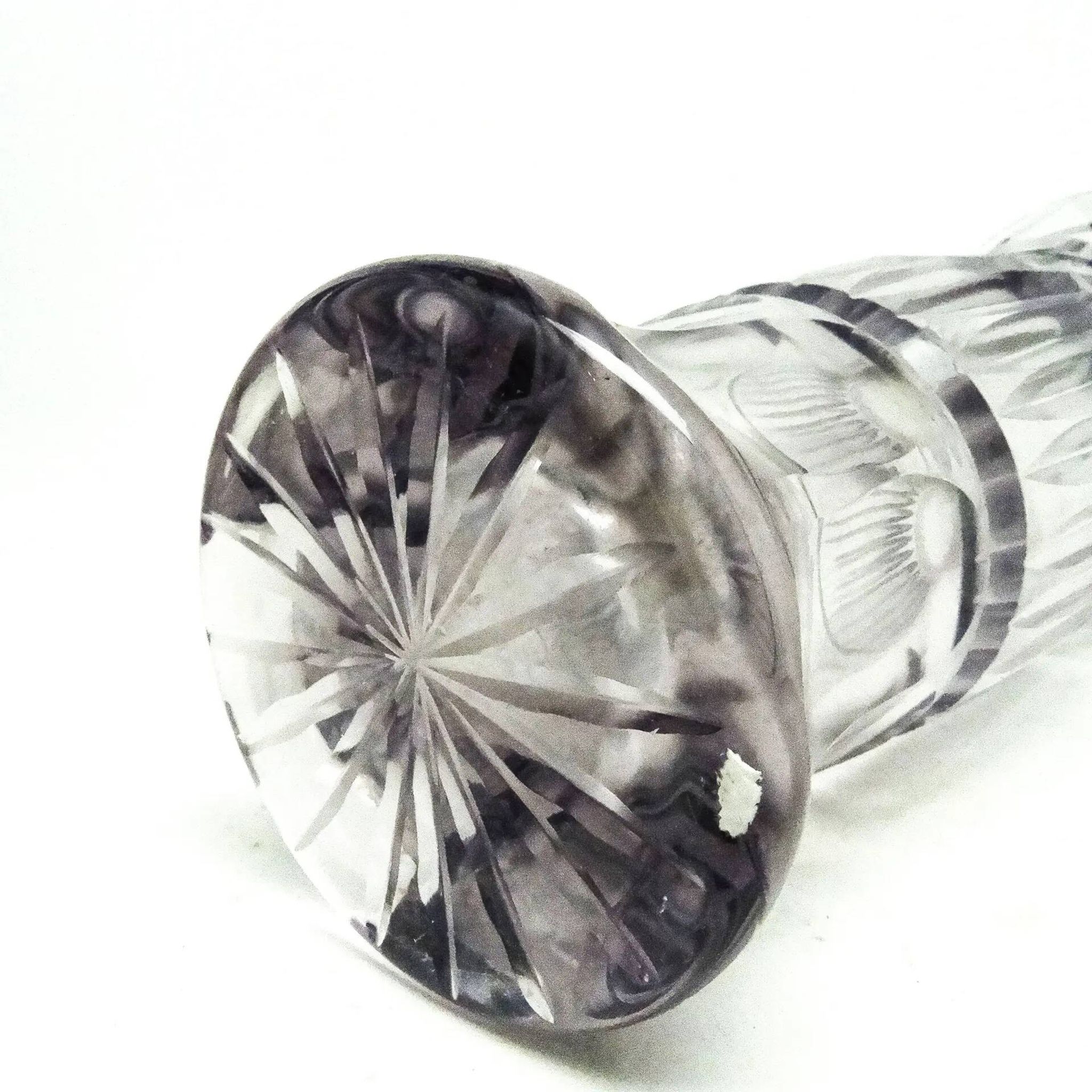Vase postmoderne, cristal, Belgique, années 1960