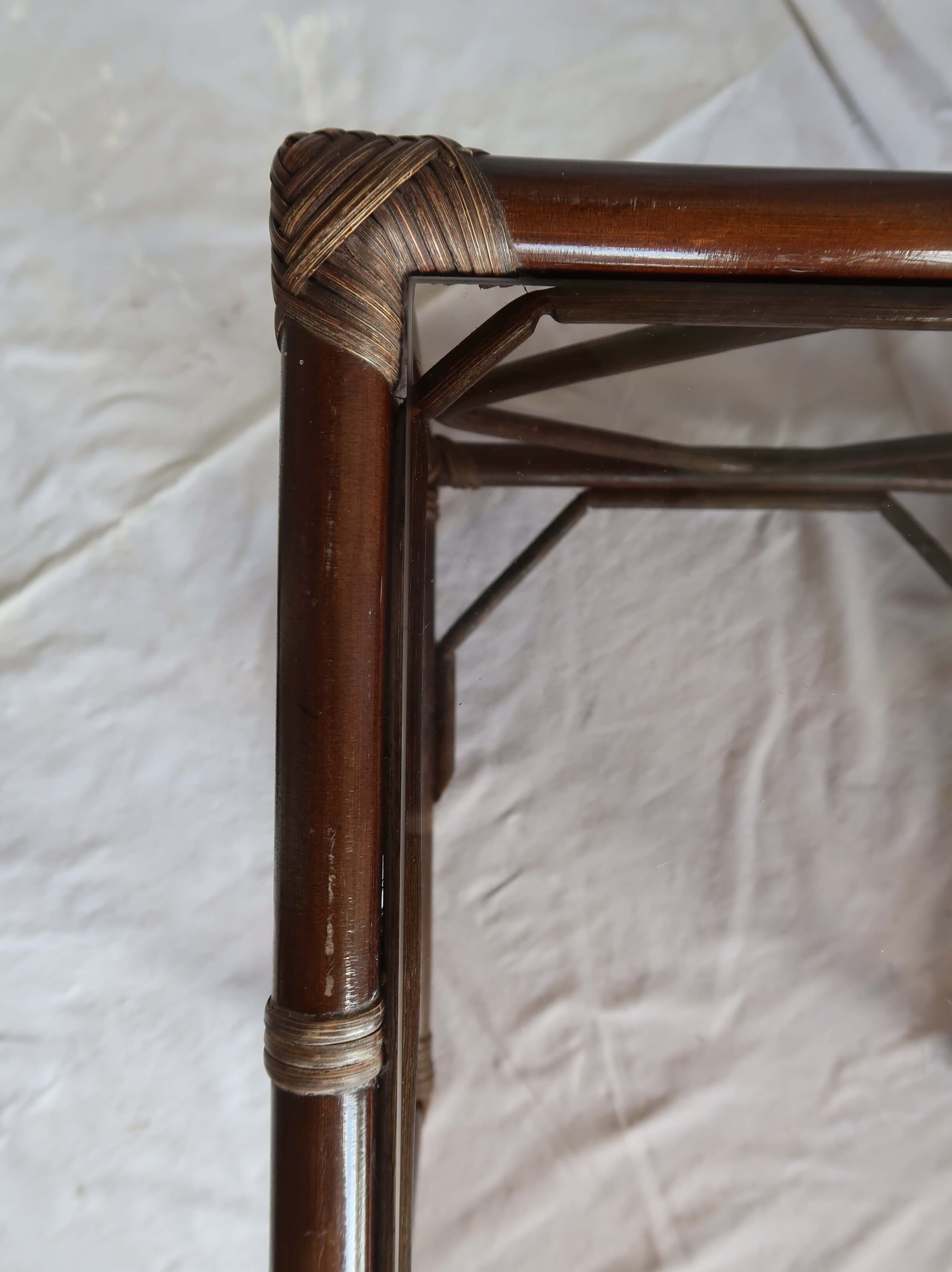 Rattan side coffee table