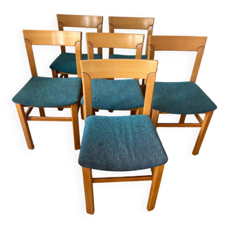 6 vintage elm chairs