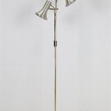Lyskær Belysning double spot floor lamp / reading lamp / brass / 1970s / Danish modern design