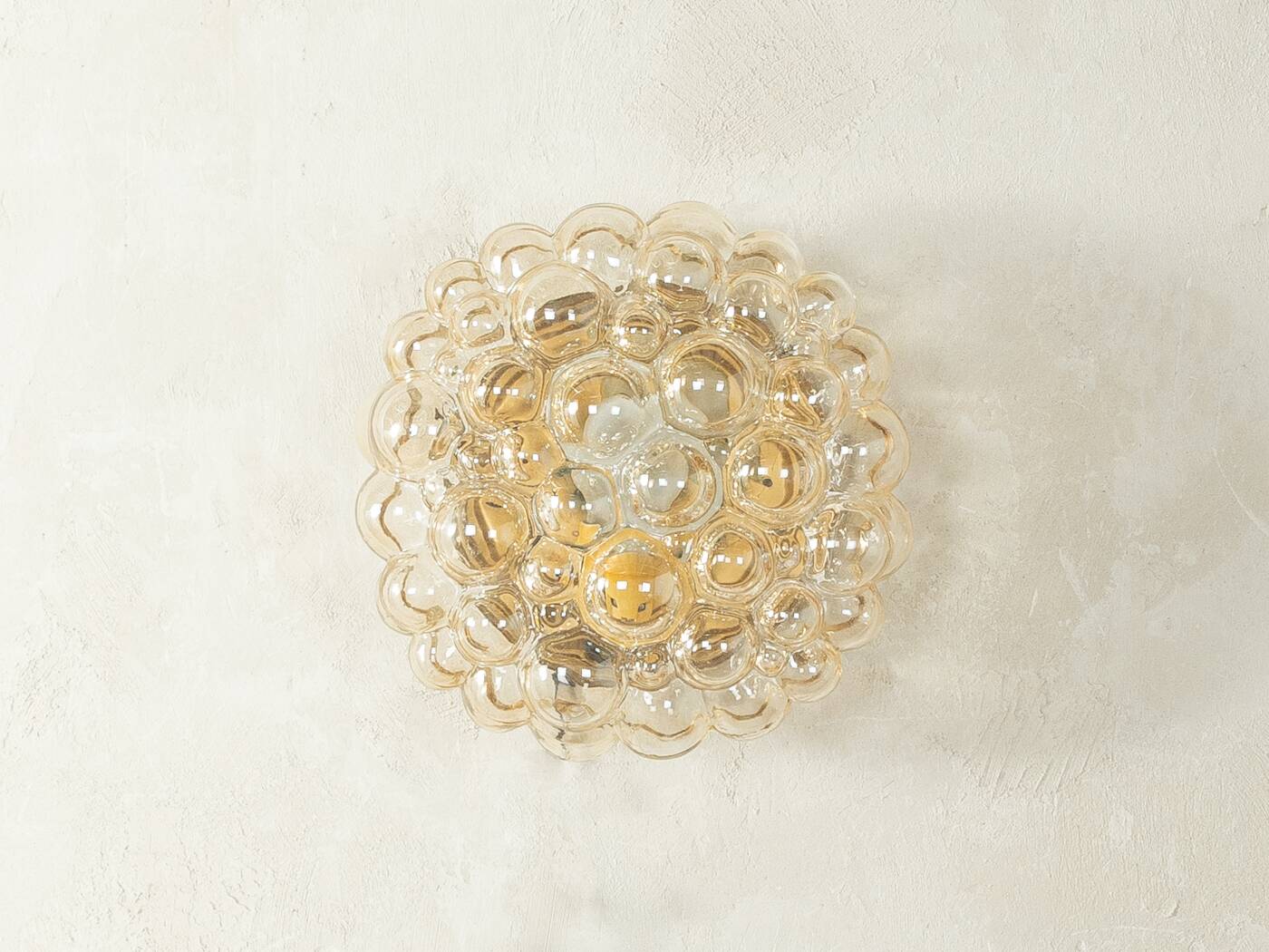 Space Age wall or ceiling lamp by Doria Leuchten, bubble glass, 1970s