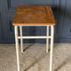 School desk 1960 white lacquered metal wooden top