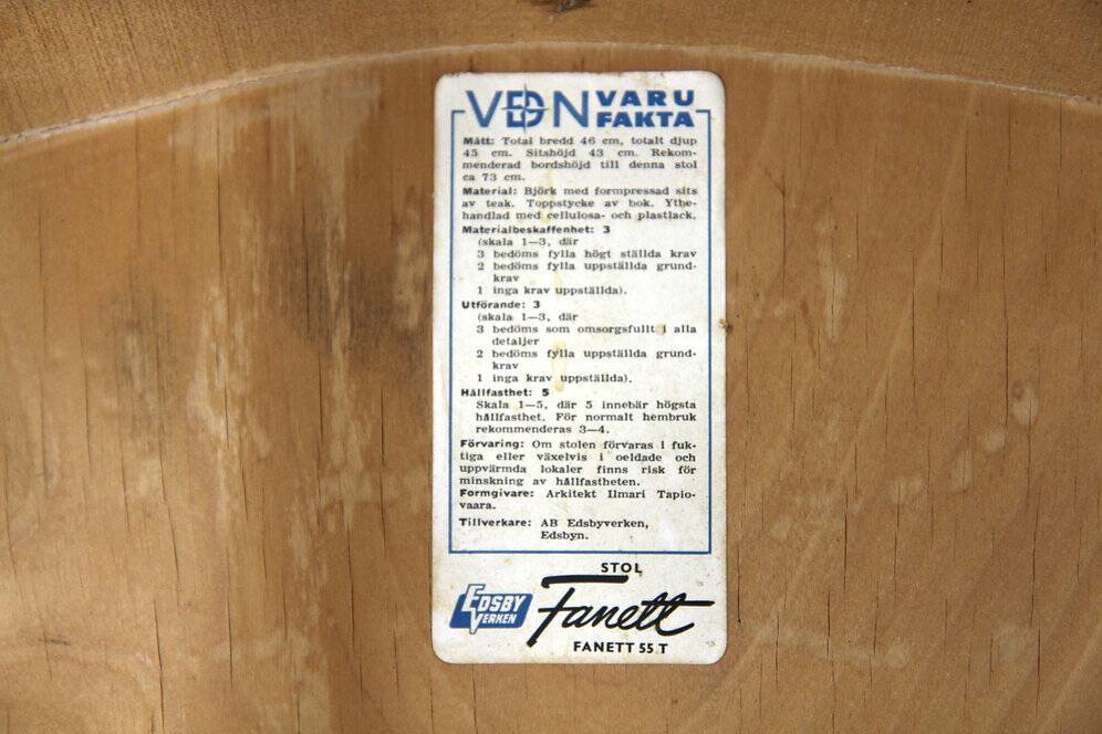 Set of 2 "Fanett" teak chairs by Ilmari Tapiovaara, Sweden, 1960