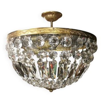 Crystal basket chandelier