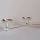 4-light silver metal candle holder