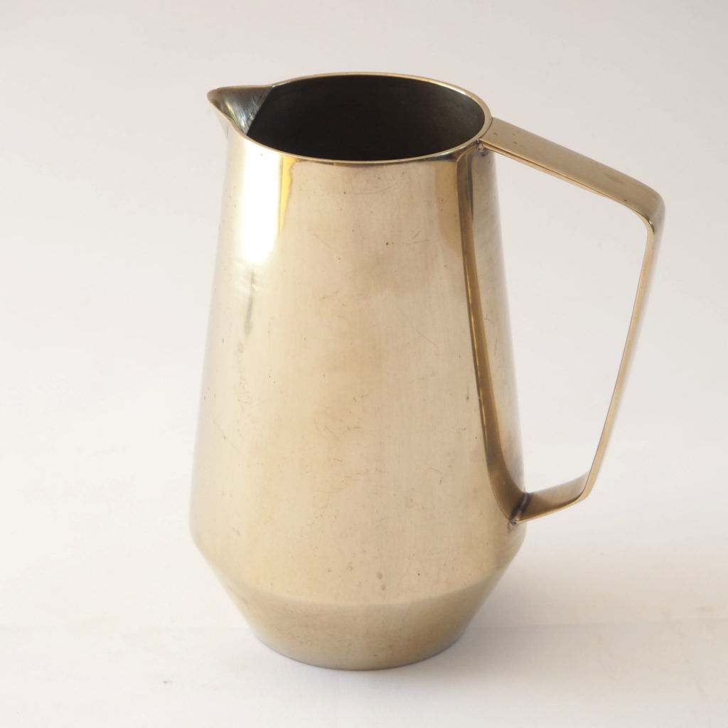 Duo of bronze pitchers