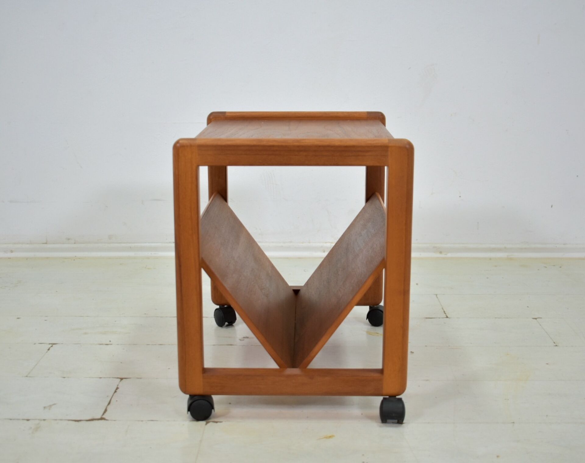 Aksel Kjersgaard Newspaper rack 1960s teak side table Danish Vintage