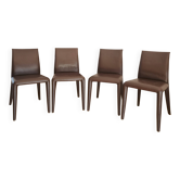 Vends quatre chaises B&B Vol au Vent en cuir - Design Mario Bellini