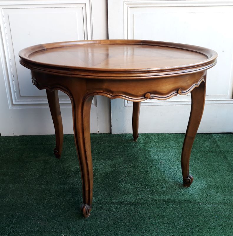 Louis XV-style solid cherry coffee table early 20th century