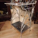 Small Art Nouveau wrought iron side table from the 1900s