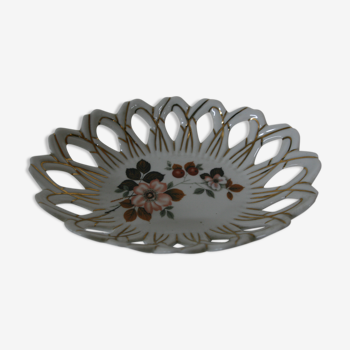 Coupelle en faience decor floral