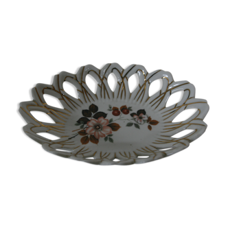 Coupelle en faience decor floral