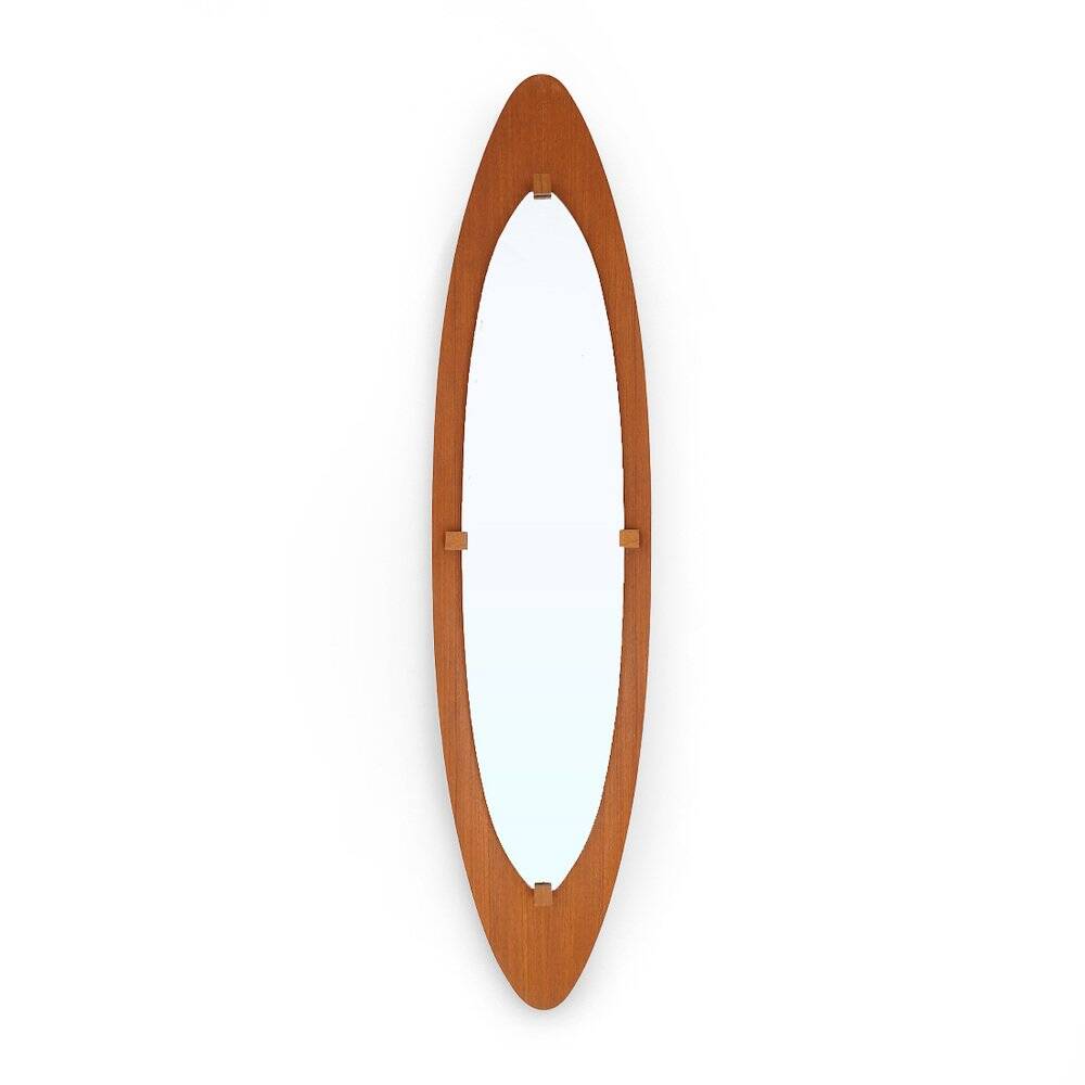 Mirror with curved plywood frame, 1960s