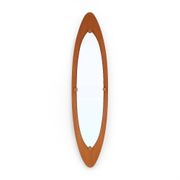 Miroir avec cadre en contreplaqué courbé, années 1960