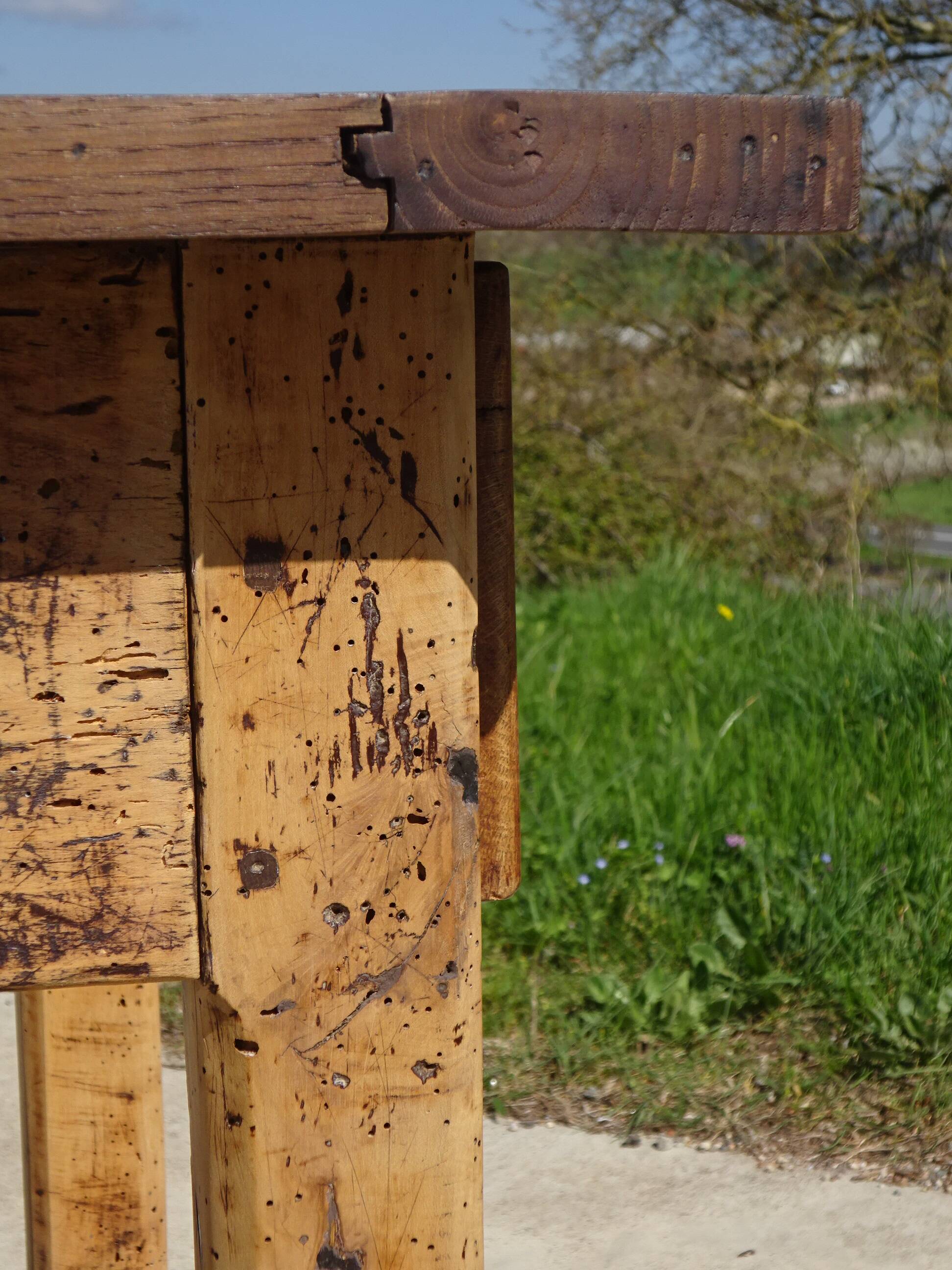 Restored solid oak farmhouse table