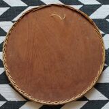 Vintage rattan mirror 28cm