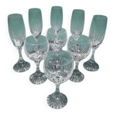 Set of 9 Baccarat glasses modelled Masséna Condition as new