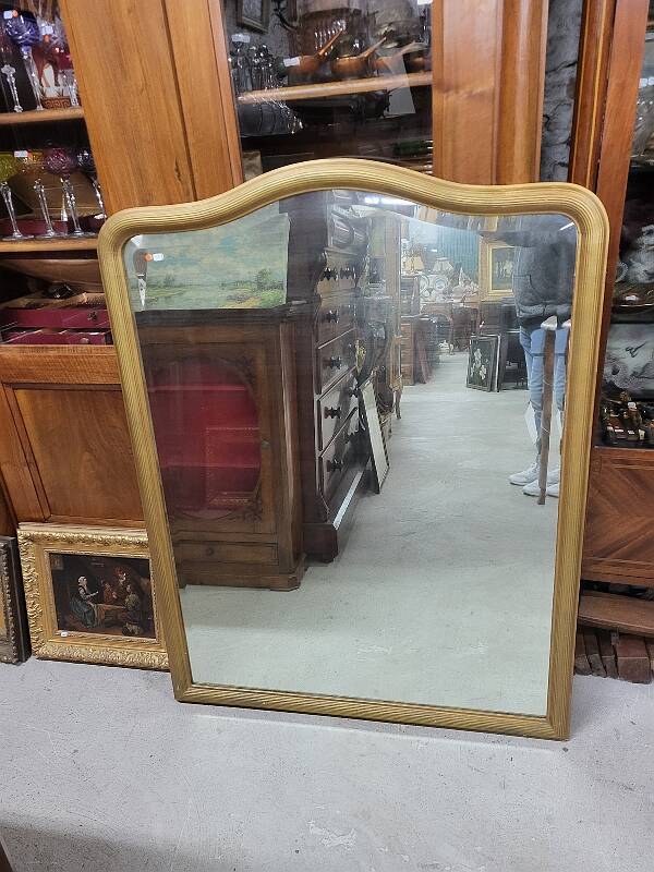 19th century gendarme's hat gilded mirror