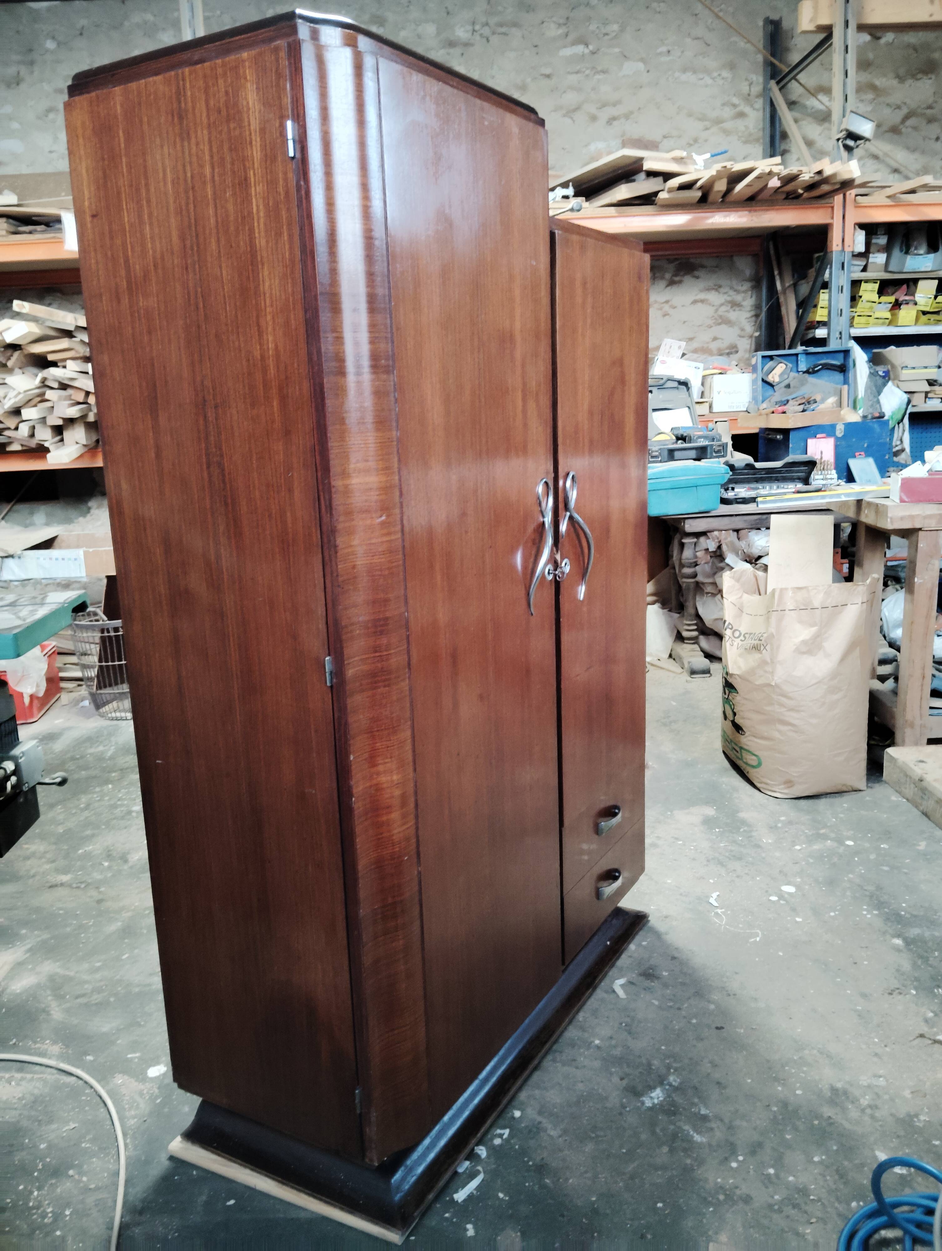 Asymmetrical art deco wardrobe