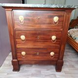 Cuban mahogany chest of drawers Return from Egypt Empire early 19th century