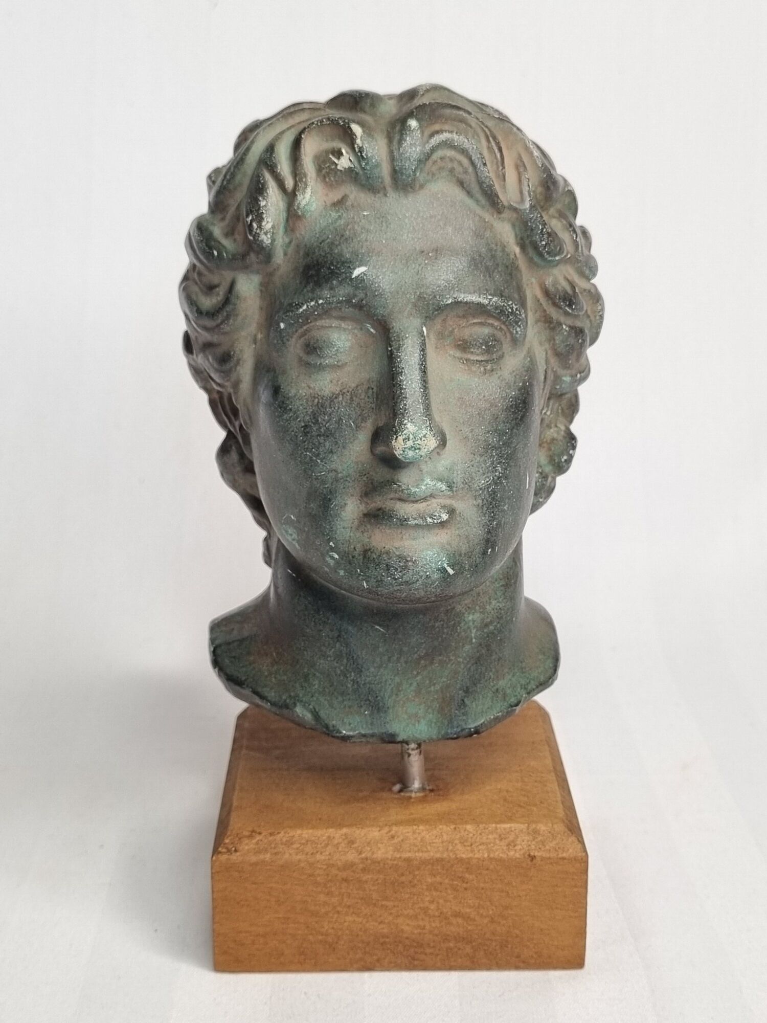 Bust of Alexander the Great in plaster in imitation of bronze