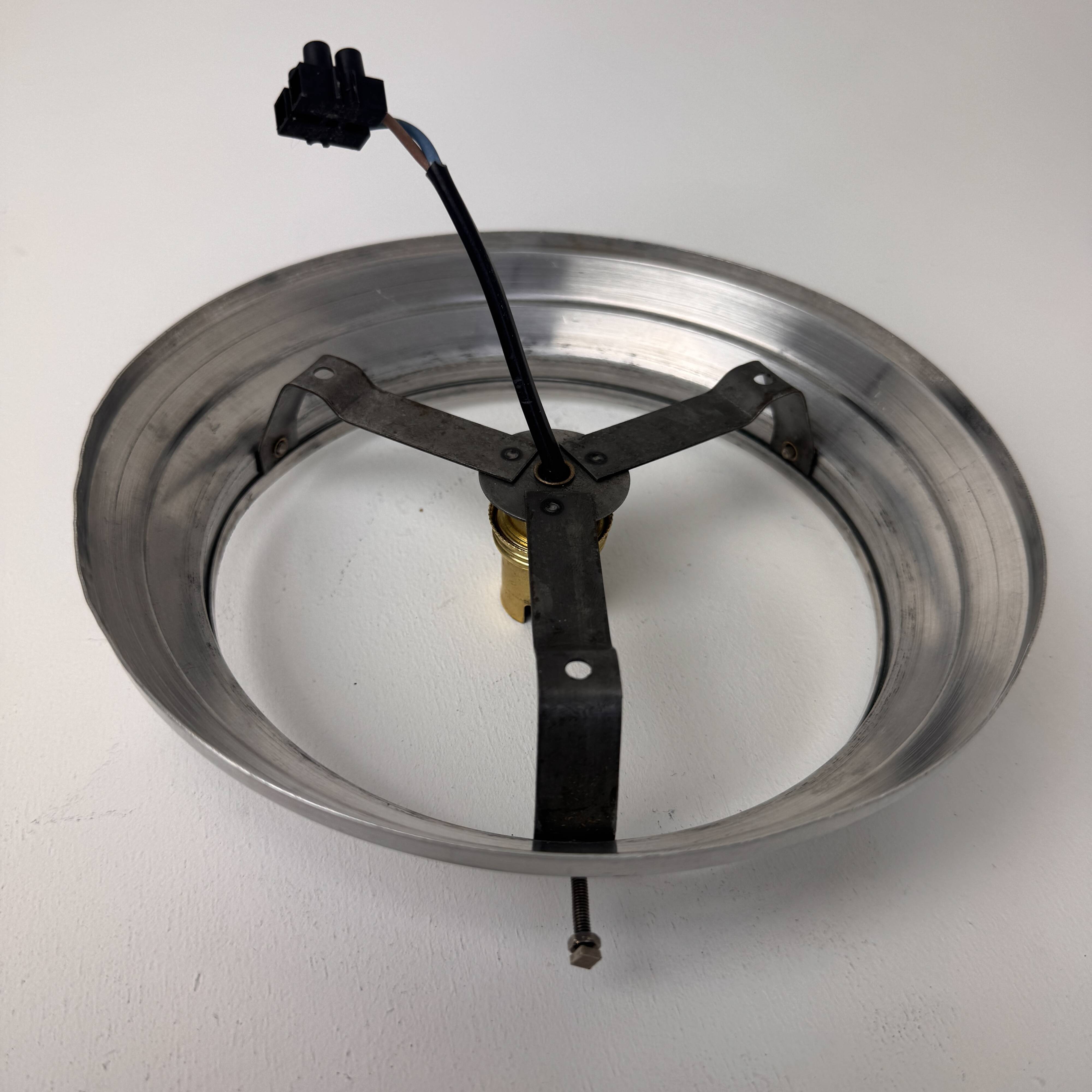 Antique ceiling light or vintage wall light in xl opaline