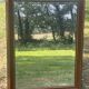 Grand miroir moulure bois nature, réhaut filet or, miroir biseauté, (La Gatvinière)