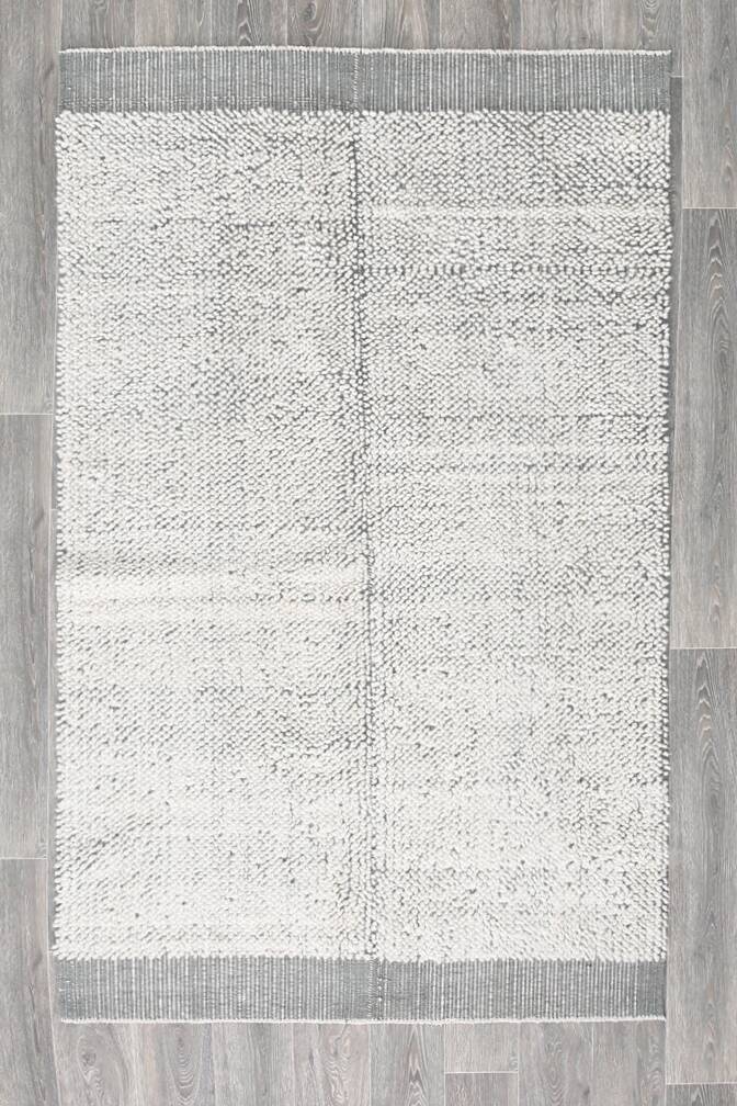 4x7 Shades Of Ash Green Handmade Wool Vintage Rug, 129x217Cm SK 34947