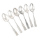 Art Deco brass spoons, 1950s, set of 6