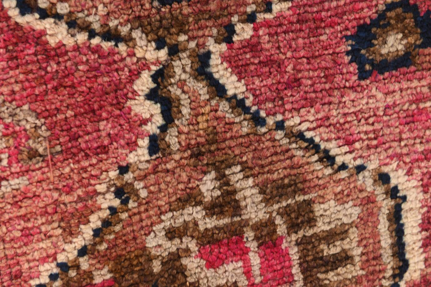 Red Cream Tribal Turkish Runner Rug 88x311Cm SK 18885