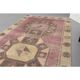 1970s Turkish Hand-Knotted Wool Cotton Pink Runner Rug 104x361
