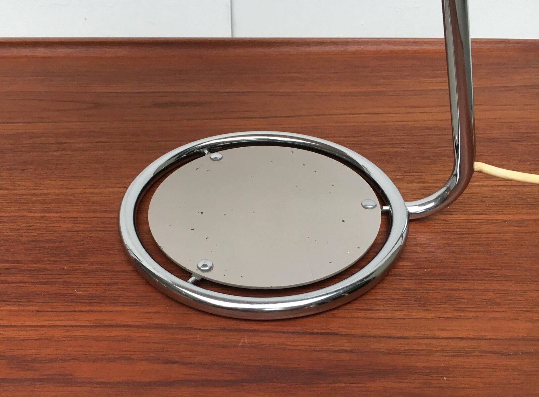 Mid-Century German table lamp model 6761 in metal by Christian Dell for Kaiser Leuchten, 1960s.