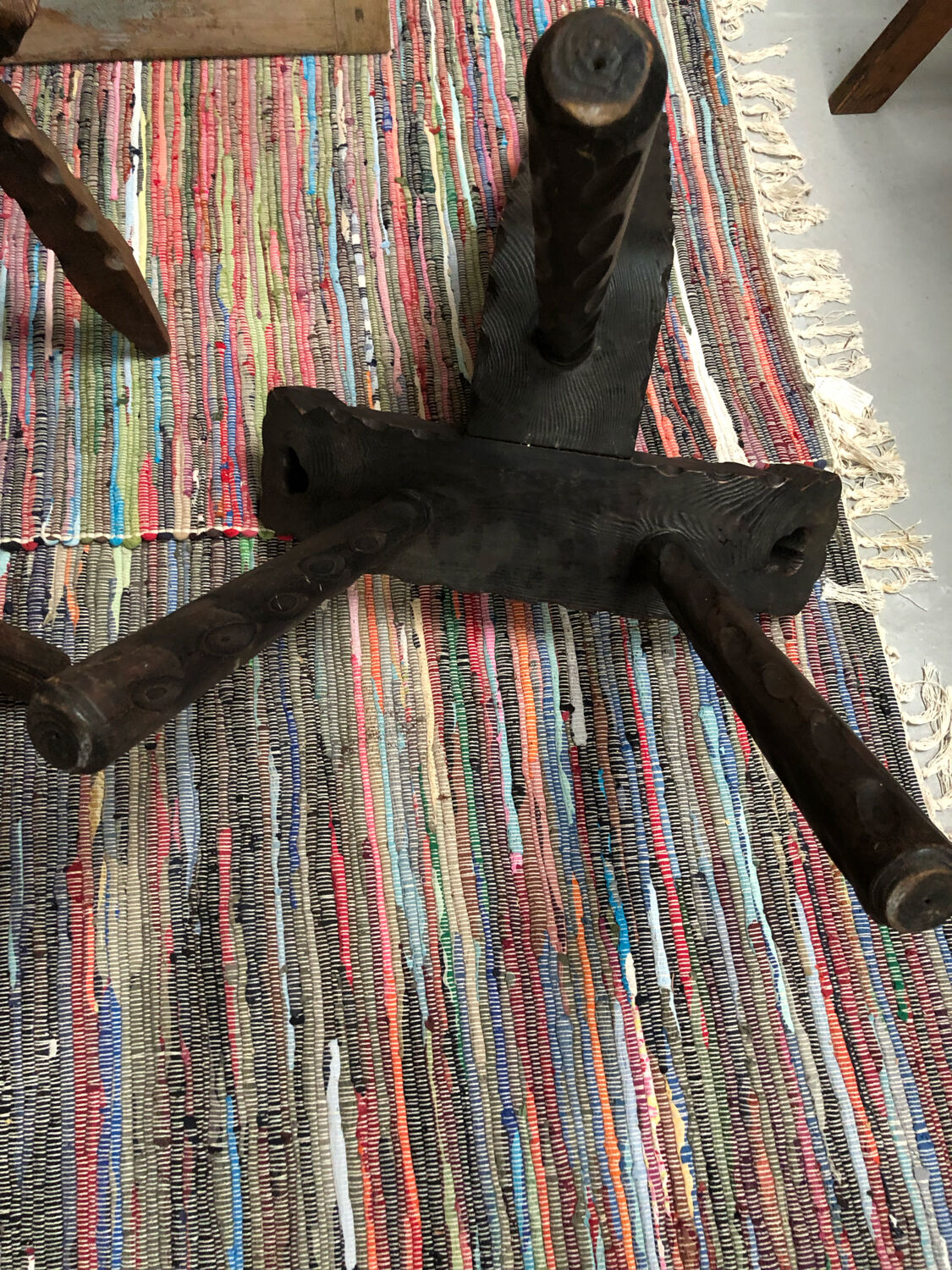 Brutalized tripod chairs