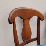 Set of 6 directoire style velvet chairs