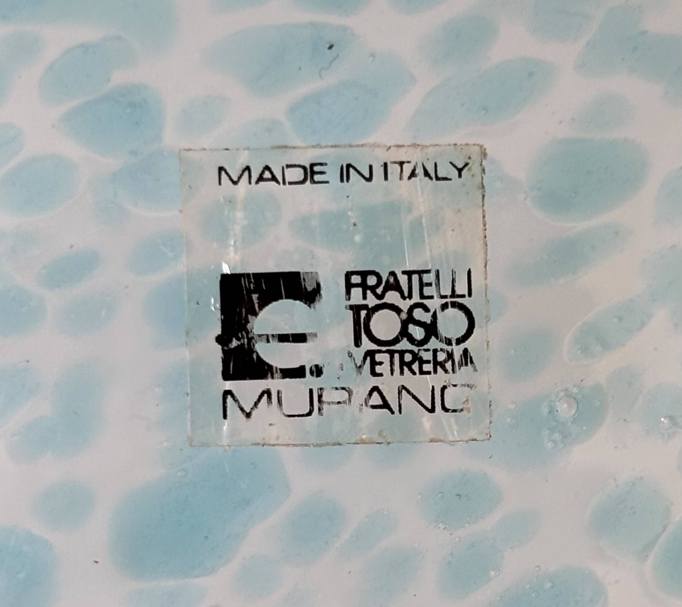 Large Murano lamp Fratelli Toso - Original label - Space Age