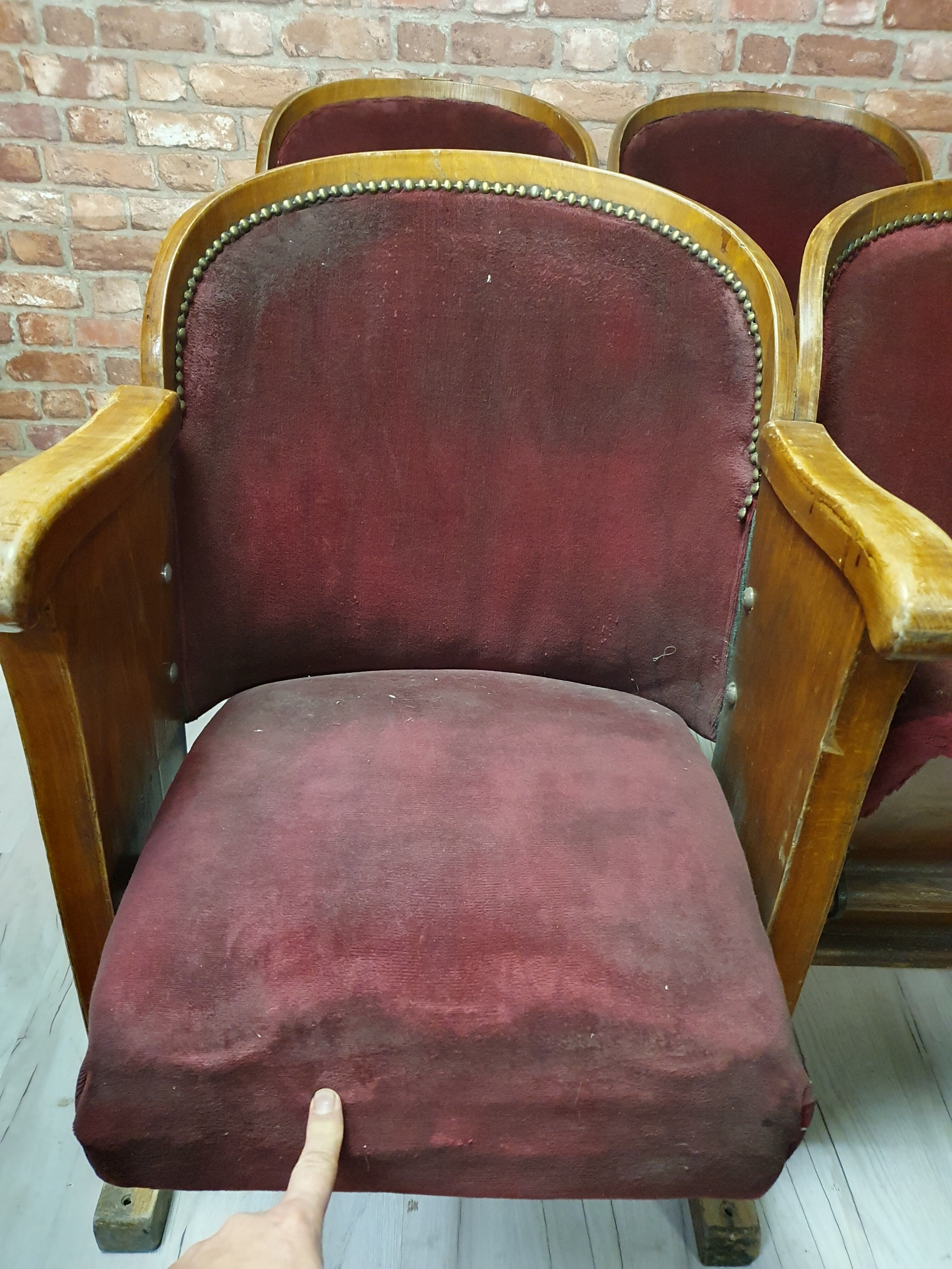 Double cinema chairs, Poland of the 1950s, to renovate