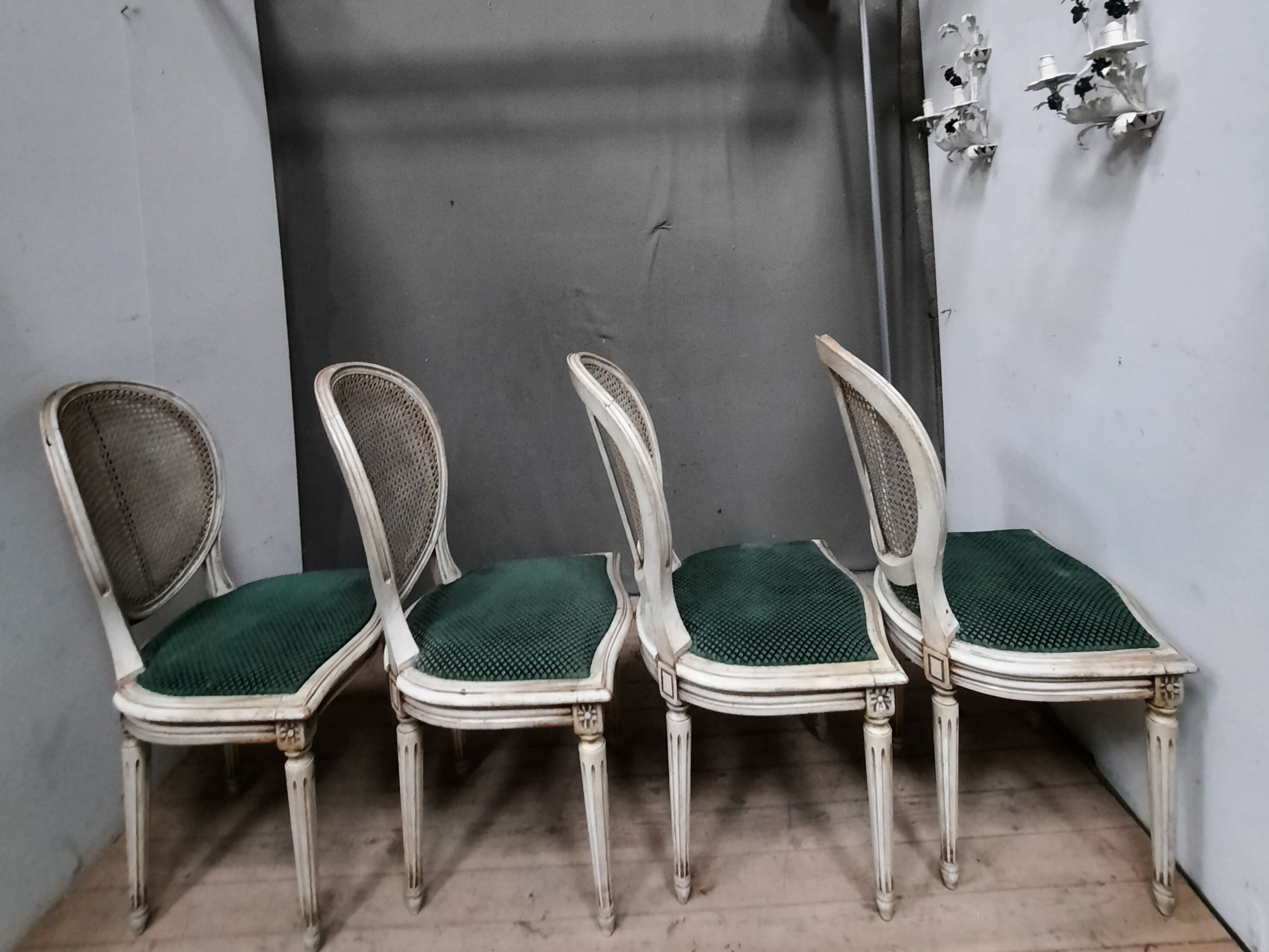 Suite of 4 Louis XVI style chairs