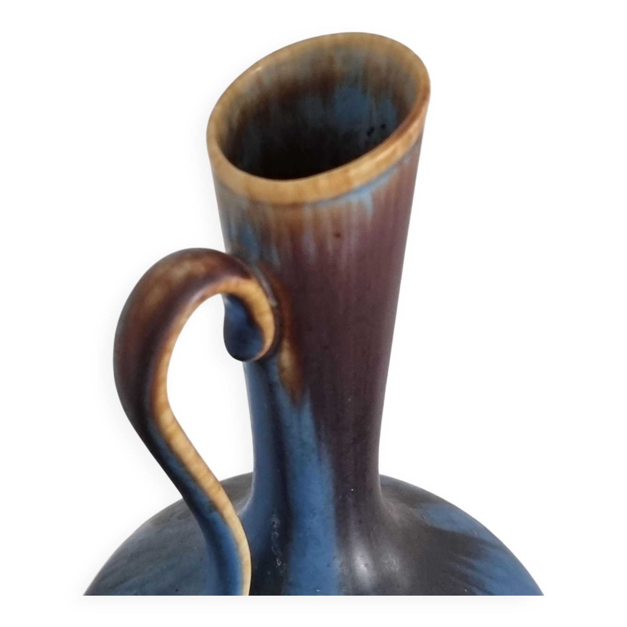 Gunnar Nylund, ceramic carafe/vase with rare pattern, Scandinavian Modern