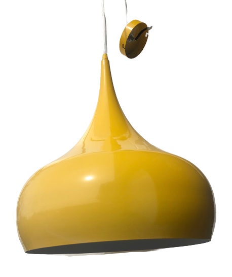 Suspension lamp yellow metal