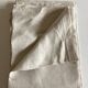 19th-century campaign sheet in fine unbleached linen, reserve linen.
