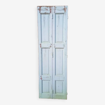 Lot shutters / doors / 2 elements solid wood patinated ep 1940 - 173cm