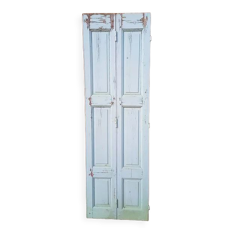 Lot shutters / doors / 2 elements solid wood patinated ep 1940 - 173cm