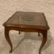 Wood and wicker side table, 1940s