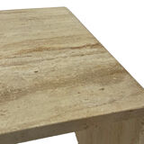 Italian travertine pull out tables, 1970