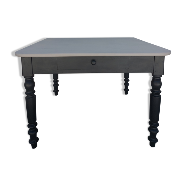 Table de ferme ancienne 1900 patiné