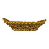 Ocher-colored ceramic basket