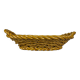 Ocher-colored ceramic basket