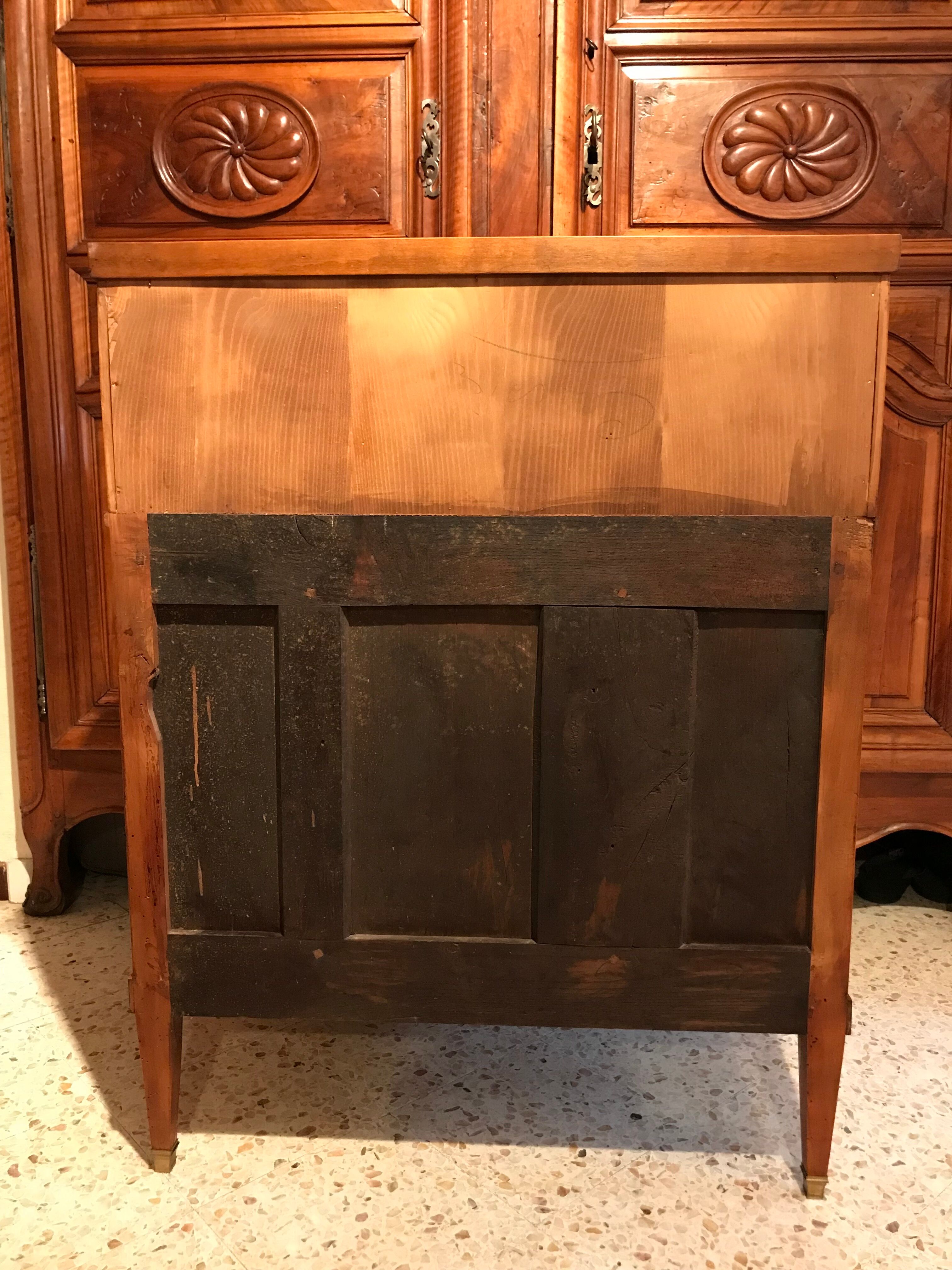 Small secretary English donkey back office Madame 3 drawers